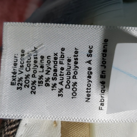 Talbots petites LUXE DONEGAL WINDSOR PANTS size 16P in mill brown/ivory multi - Picture 15 of 16